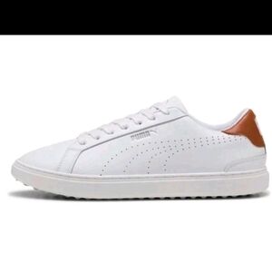 Size 7 PUMA Men's Classic G Spikeless Golf Shoes White/Gray,